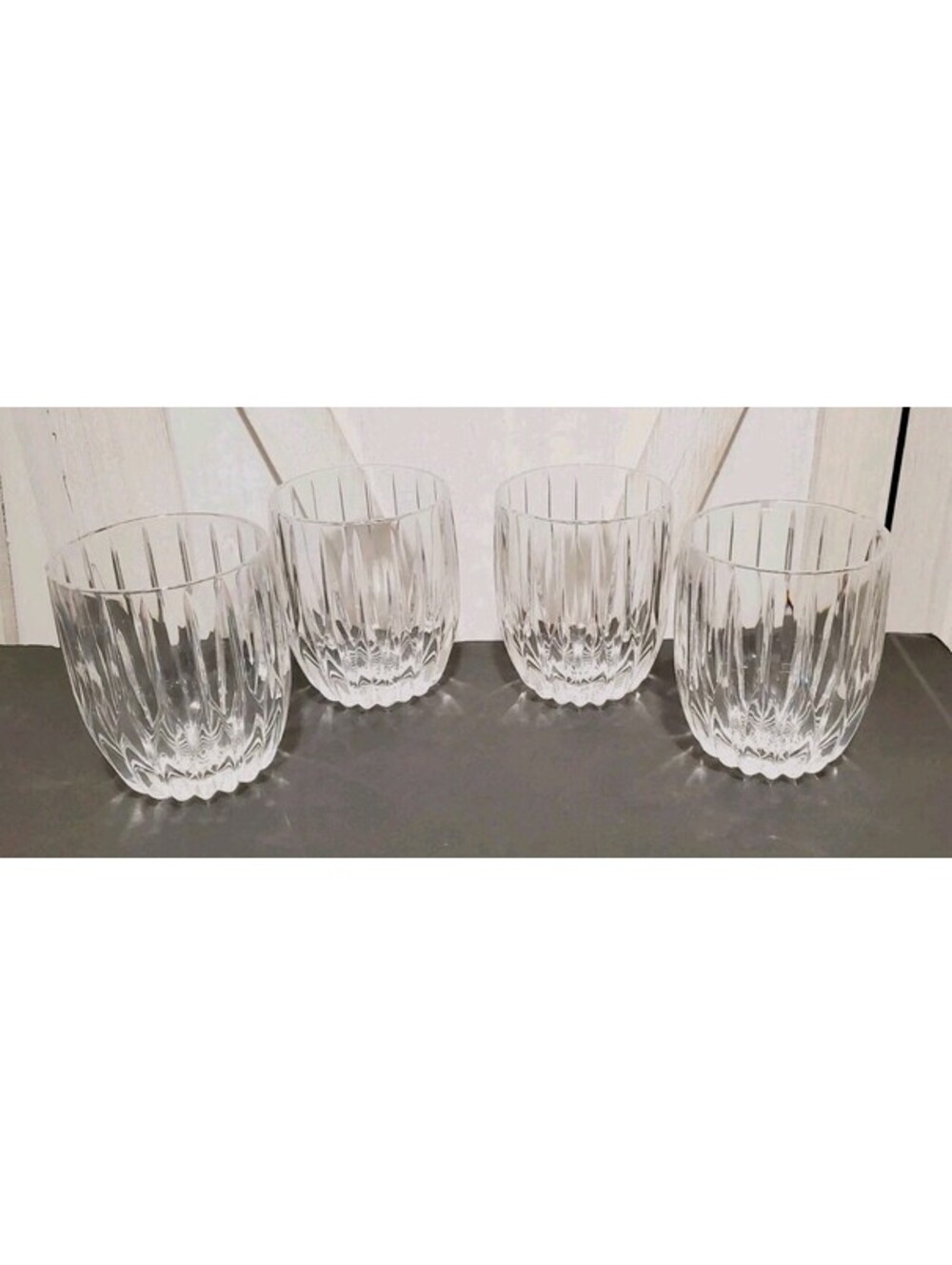 MIKASA Park Lane Double Old Fashioned Rocks Glasses Tumblers Set Of 4 Rare HTF